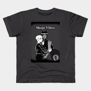 Shojo Vibes Manga Cover (Black) Kids T-Shirt